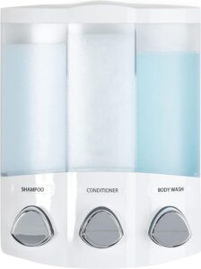 Better Living Products 76354 Euro Series TRIO 3-Chamber Soap and Shower Dispenser Img