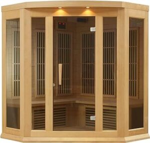 Maxxus 3 Person Low EMF FAR Infrared Corner Sauna Img