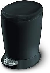 Simplehuman 1.6-Gallon Round Plastic Bathroom Step Trash Can Img