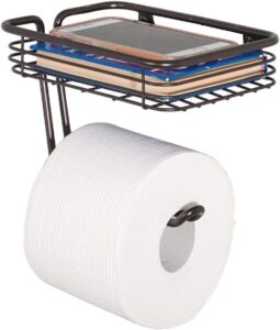 mDesign Wall Mount Toilet Tissue Paper Roll Holder Img